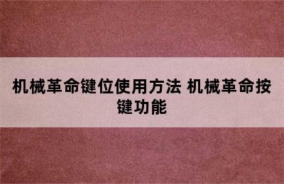 机械革命键位使用方法 机械革命按键功能